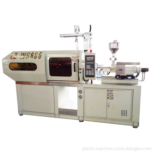 Direct pressure horizontal injection molding machine